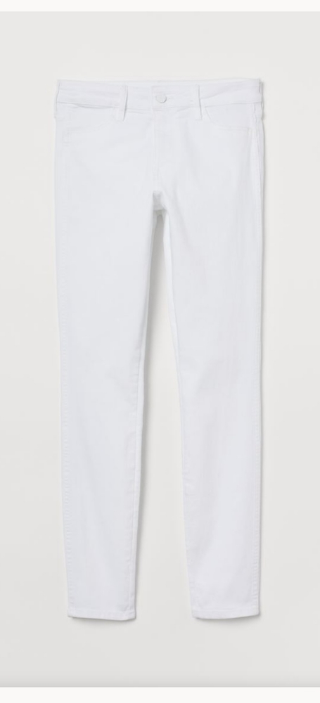 H&M womens white skinny jeans
